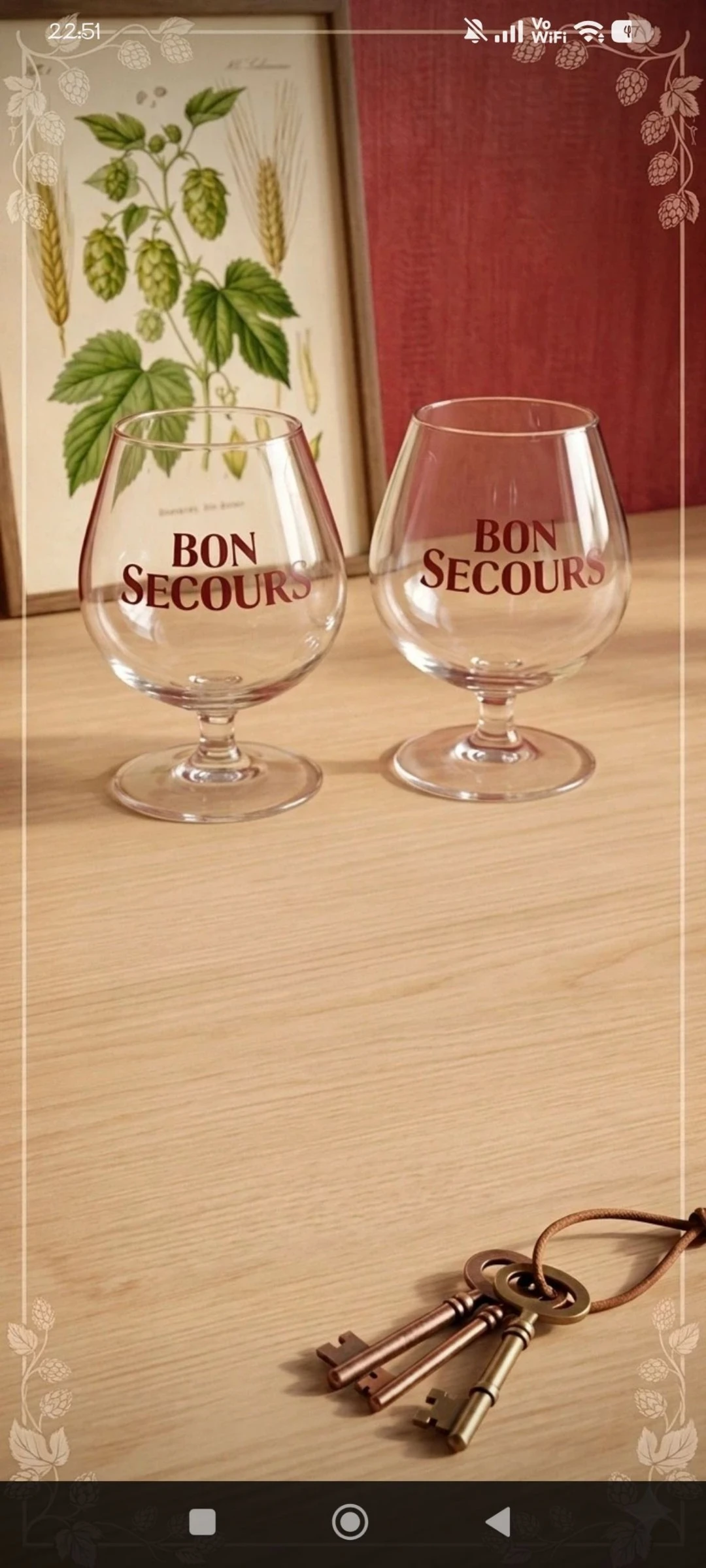 🍺 Lot de 2 Verres à Bière Bon Secours – Verres de Dégustation sur Pied